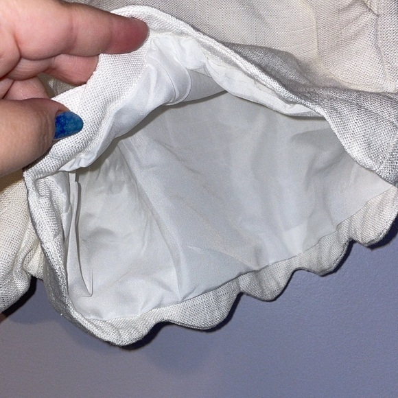 Cynthia Rowley New York White Linen Cotton Blend Scallop Hem Shorts size 4 - Picture 7 of 15